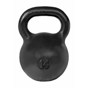 Гиря тренировочная 14 кг, чугун, черный