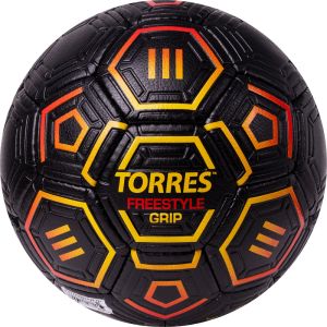 Мяч футбольный Torres Freestyle Grip F323765, разм. 5, черный/желт/крас Мяч футбольный Torres Freestyle Grip F323765, разм. 5, черный/желт/крас