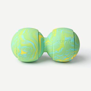 Мяч для МФР StarFit RB-107, 12,5 x 6,3 см, силикагель, двойной, голубой/оранжевый