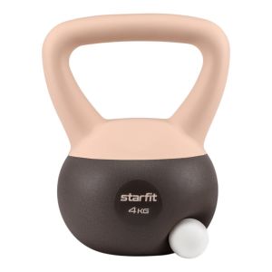 Гиря мягкая StarFit DB-601, 4 кг, ПВХ, персиковый/серый