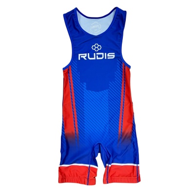Туника для борьбы Rudis арт.0605, синий/красный, разм. 4XS