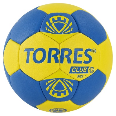 Мяч гандбольный Torres Club H30041, синий/желтый, разм. 1