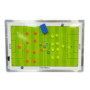 Доска тактическая для футбола Football арт.1813, 60х40 см, маркер, губка, фишки, зеленый/белый