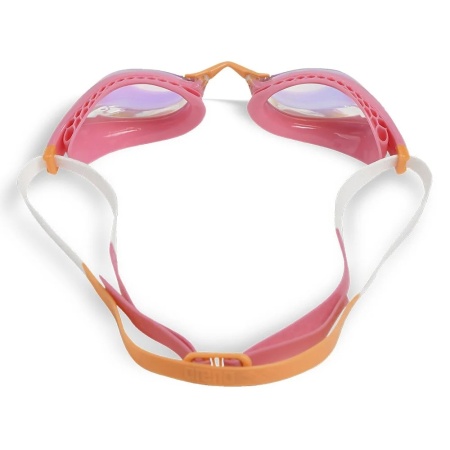 Очки для плавания Arena Air-Speed Mirror 003151-109, желтые линзы, розовый/белый/оранжевый