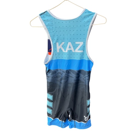 Туника для борьбы Merooj BOR27 Qazaqstan, черный/синий