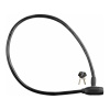 Замок для велосипеда Stels 86104, тросовый, 65 см, диам. 10 мм, черный