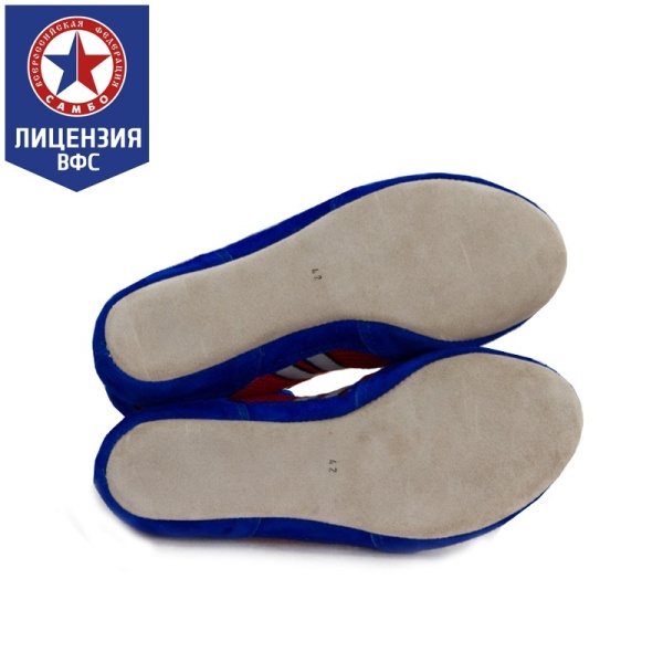 Борцовки для самбо КрепышЯ "Атака", синий/красный