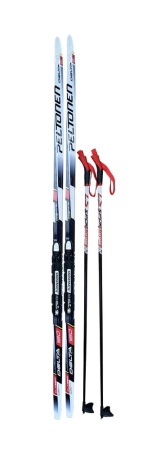 Лыжи комплект STC Пластик STEP NNN, палки, крепление