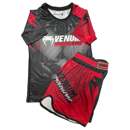 Рашгард 2 в 1 для MMA Venum 1308, рашгард/шорты, красный, разм. XL
