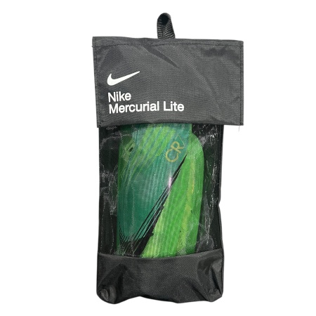 Щитки футбольные Nike Mercurial Lite арт.686, с держателями, в сумочке, зеленый