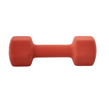 Гантель цельнолитая Torres PL55014, неопрен, 4 кг, красный