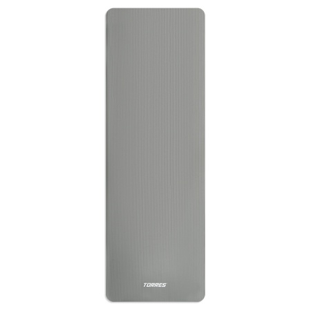 Коврик для йоги Torres Soft, YL10112, NBR (синт.каучук), 12 мм, разм. 183 х 61 см, серый