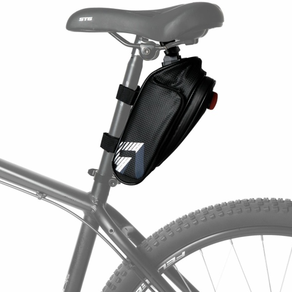 Велосумка под раму STG131397 X88297, 11.5x24x12 см, с фонарем