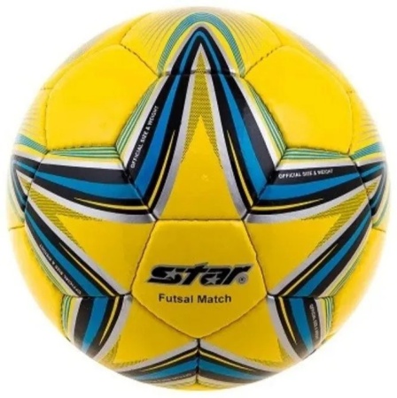 Мяч футзальный Star, разм. 4, желтый/голубой