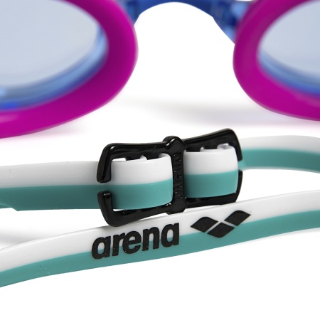 Очки для плавания Arena Python 1E762-117, синие линзы, белый/бирюзовый/розовый