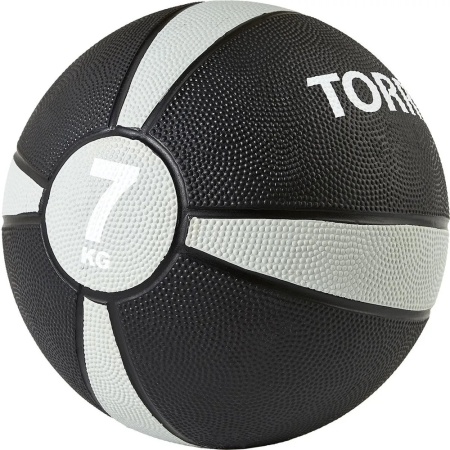 Медицинбол Torres AL00237, 7 кг, диам. 25.4 см, резина, черный/серый