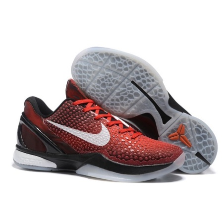 Кроссовки баскетбольные Nike Zoom Kobe 6, черный/красный, разм. 43