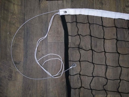 Сетка волейбольная арт. 040430, 9.5x1 м, нить 3 мм, ячейка 100 мм, белый