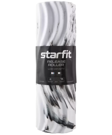 Ролик массажный StarFit FA-525 EVA/PP, разм. 45 х 14 см, низкая жесткость, белый/черный