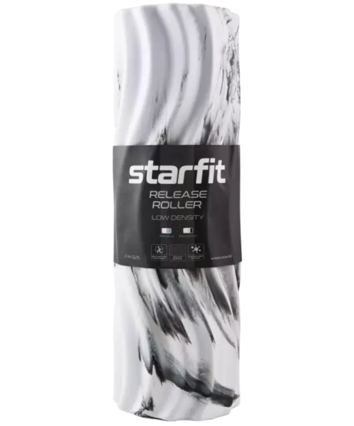 Ролик массажный StarFit FA-525 EVA/PP, разм. 45 х 14 см, низкая жесткость, белый/черный
