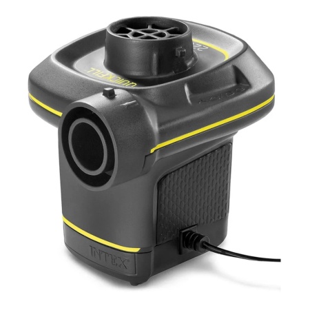 Насос электрический Intex 66634, от сети или прикуривателя, серый/желтый