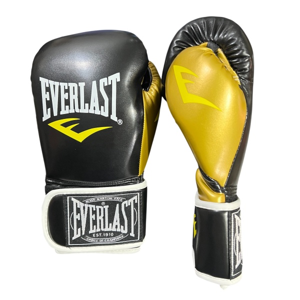 Перчатки для бокса Everlast арт.10237, черный/золотистый