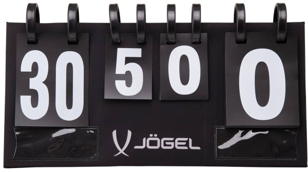 Табло перекидное Jogel JA-300, 4 цифры, 44 х 6 х 24,5 см, черный