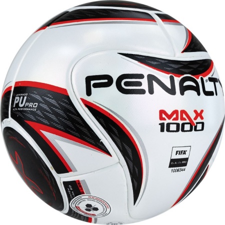 Мяч футзальный  PENALTY FUTSAL MAX 1000 XXII, 5416271160-U, р.4, PU, FIFA Pro, термосш.,бел-кр-чер