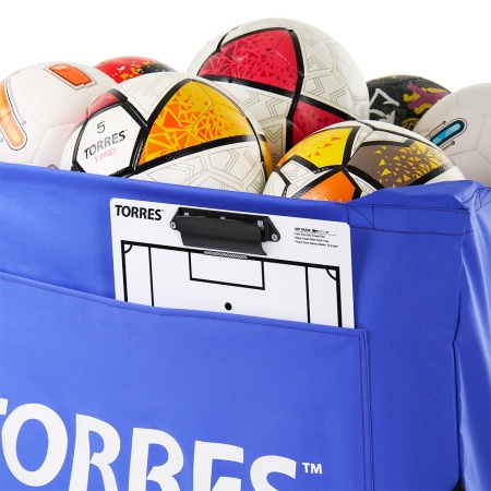 Корзина для мячей Torres SS11022, разм. 67 х 103 см, глуб. 45 см, на 25-30 мячей, синий