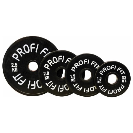 Диск для штанги ProfiFit "Каучук", диам. 51 мм, черный