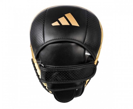 Лапы для бокса Adidas adiPFP01M, AdiStar Pro Speed MF Focus Pad, черный/золотой