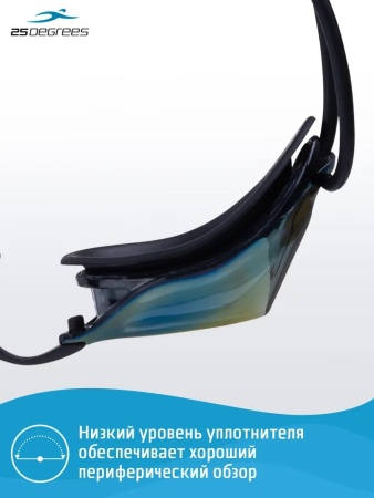 Очки для плавания 25Degrees Glade Mirror Black 25D2113M, черный