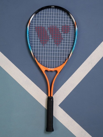 Ракетка для большого тенниса Wish AlumTec JR 2506 25" ЦБ-00002458, алюм. оранжевый