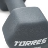 Гантель цельнолитая Torres PL522502, неопрен, 2 кг, серый