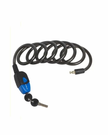 Замок для велосипеда Stels 87701, тросовый, кодовый, 180 см, диам. 10 мм, черный