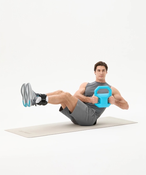 Гиря пластиковая BaseFit DB-505, 8 кг, синий