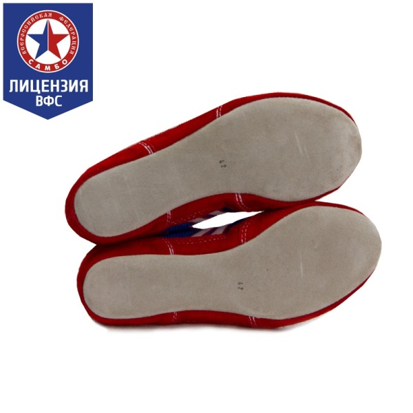 Борцовки для самбо КрепышЯ "Атака", красный/синий