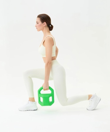 Гиря пластиковая BaseFit DB-505, 6 кг, зеленый