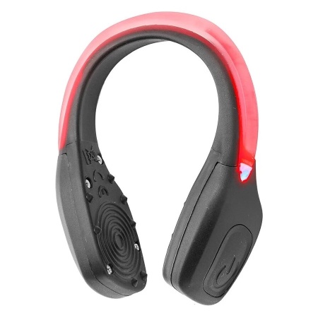 Браслет светящийся Stels JY-3004, 2 красных светодиода, 2 режима, черный