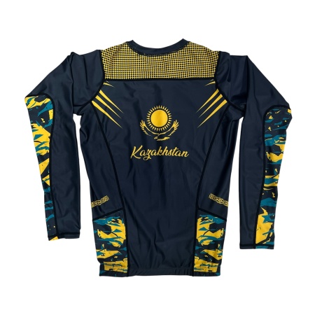 Рашгард 3 в 1 для MMA KZ, рашгард/ лосины/шорты, черный/зеленый