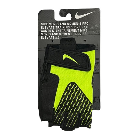 Перчатки для фитнеса Nike Pro Elevate Gloves 2.0 арт.8515, черный/салатовый