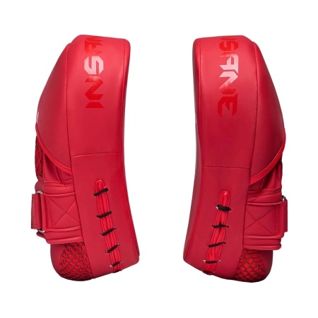 Лапы для бокса Insane Oro IN23-FP01, изогнутые, 25х20х6,5 см, красный