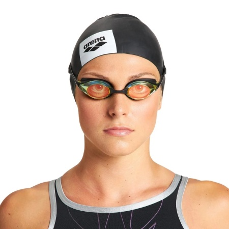 Очки для плавания Arena Cobra Swipe Mirror 004196-350, золотистые линзы, черный