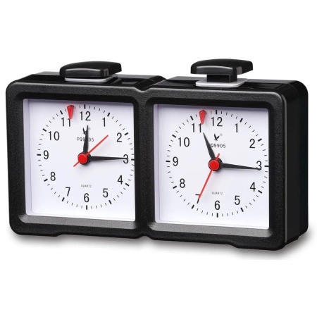 Часы шахматные Leap PQ9905, разм. 20 × 11 × 5 см, 1 × АА, механические, черный