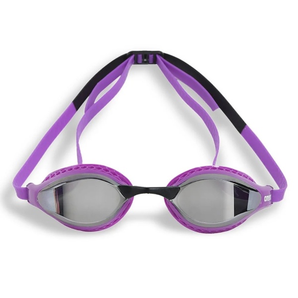Очки для плавания Arena Air-Speed Mirror 003151-108, серебрянные линзы, фиолетовый