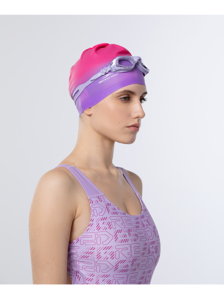 Шапочка для плавания 25Degrees Relast Pink/Purple 25D21011A, силикон, розовый/фиолетовый