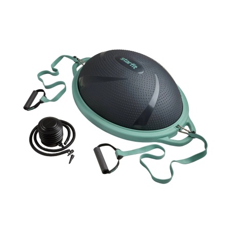 Полусфера "BOSU" StarFit GB-503, с эспандерами, с насосом, серый/зеленый