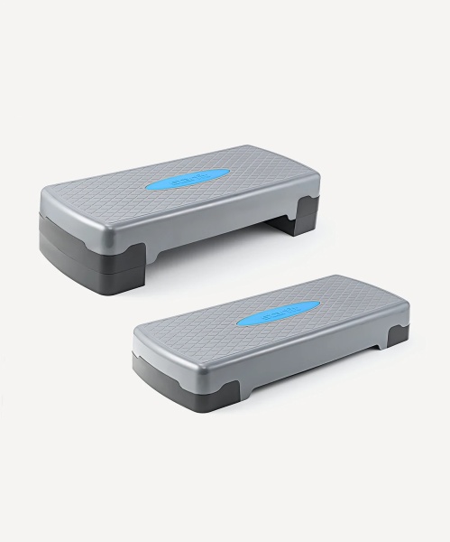 Степ-платформа StarFit SP-103, 2-х уровневая, разм. 67.5 х 28.5 х 15 см, серый/черный