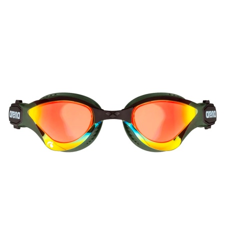 Очки для плавания Arena Cobra Tri Swipe Mirror 002508-360, желтые линзы, зеленый/черный