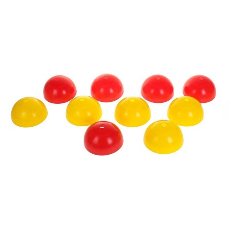 Фишки-набор для разметки поля У647, диам. 20 см, 10 шт., желтый, красный